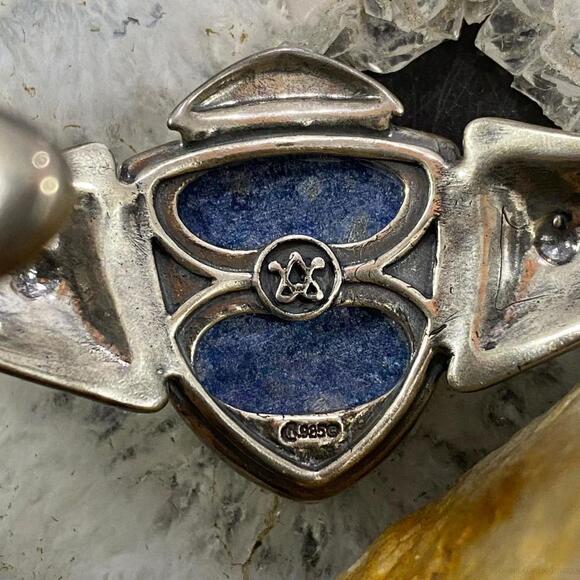 Carolyn Pollack Sterling Silver Shield Sodalite Decorated Bracelet For Women - Picture 7 of 10
